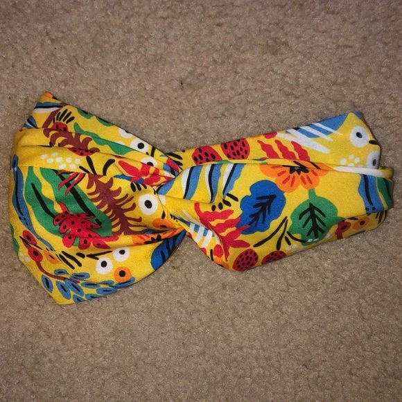 NWT ZARA Multicolor PRINT HEAD WRAP NWT ZARA Satin Effect Floral PRINT HEAD WRAP Turquoise | eBay main image 4